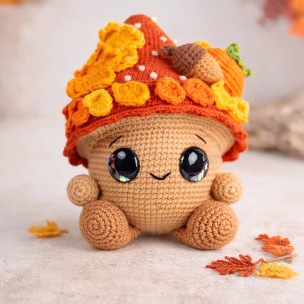 Amigurumi de cogumelo mágico