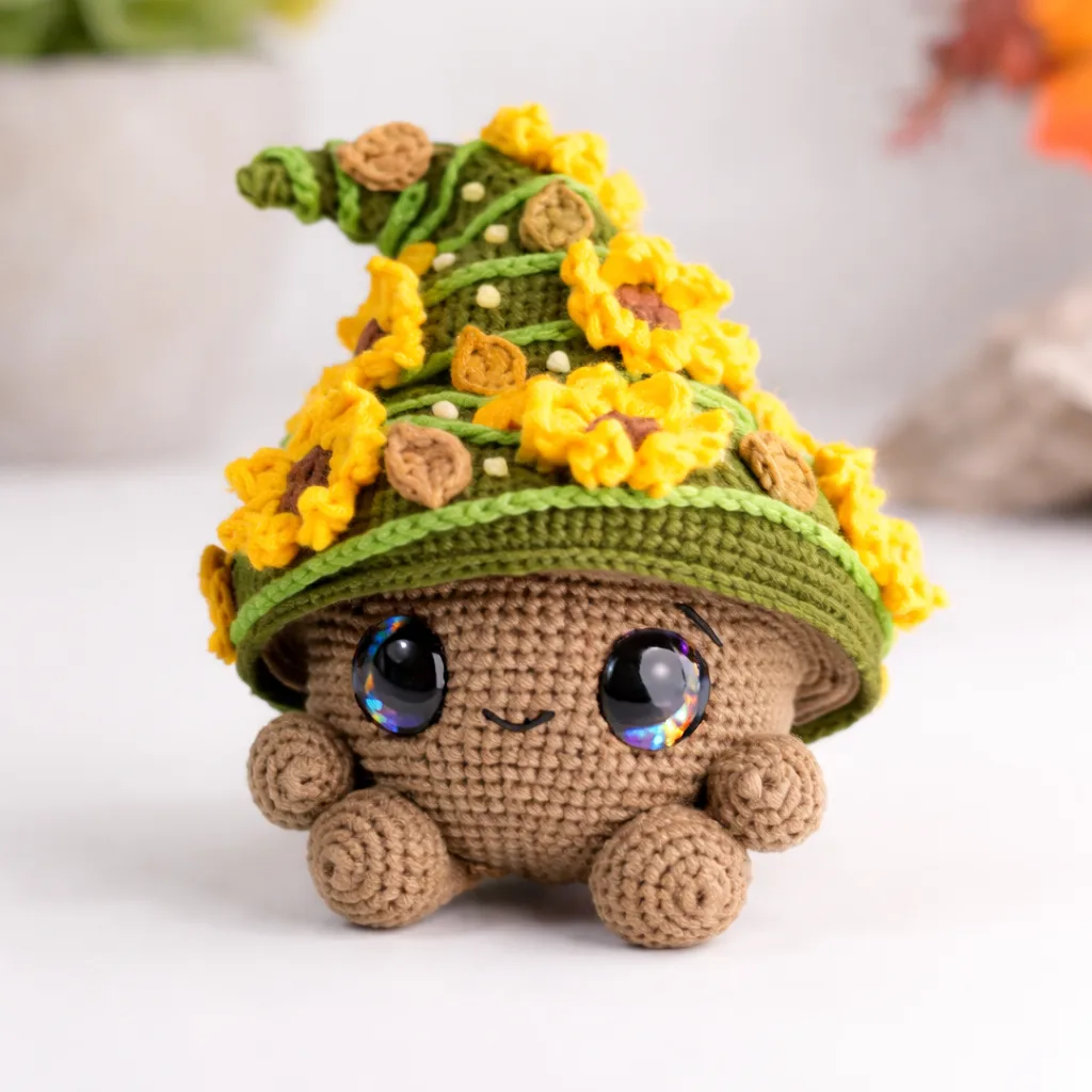 Amigurumi de cogumelo mágico