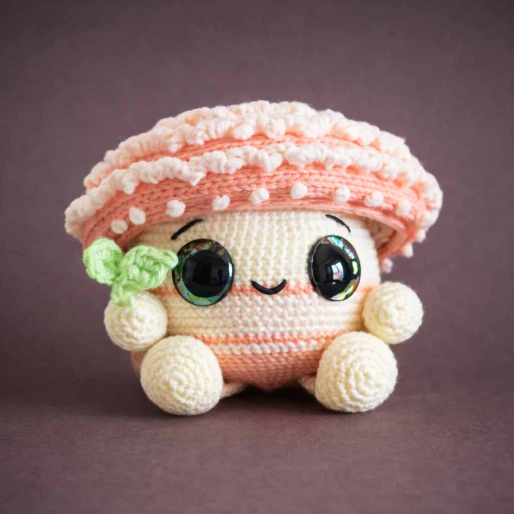 Amigurumi de cogumelo mágico
